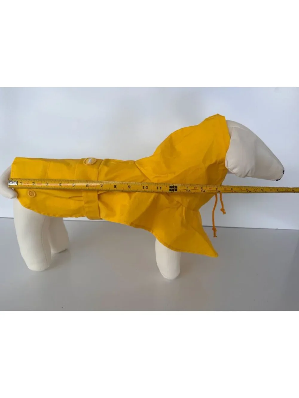 Handmade Small Dog Adjustable Dress Outfit w Harness Yellow Waterproof Raincoat